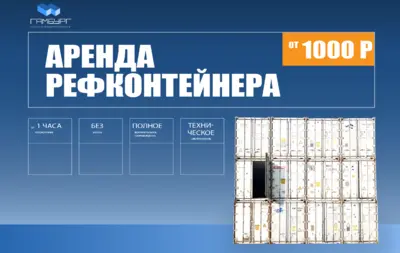 Аренда рефрижераторного контейнера  от 1000 рублей в месяц